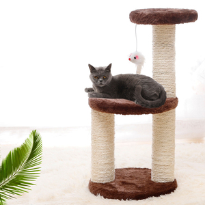 Manufacturer Wholesale Luxury Three-Layer Sisal Cat <strong>Scratching</strong> <strong>Post</strong> <strong>Kitten</strong> Climbing Jumping Tower Toy - Product Image 4