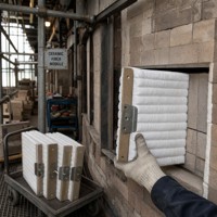 Modul Insulasi Serat Keramik untuk Pelapis Tungku Boiler, Blok Refraktori, Suhu Tinggi 1430C, Ukuran Dapat Disesuaikan, Warna Putih