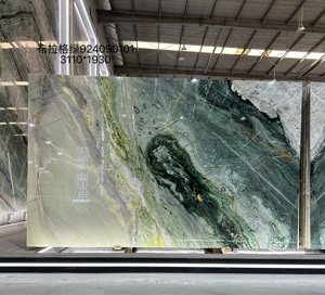 Luxury Prague Green <strong>Marble</strong> Big Slab | Dark Green With Gold Veins High-End Decor Stone For Villa Indoor Walls/Floors/Countertops - Product Image 5