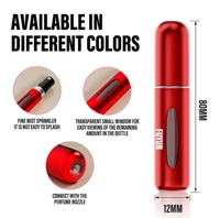 Mini atomiseur de parfum en aluminium à fond plat de 5 ml, flacon de voyage rechargeable, mini flacons de parfum à fond plat