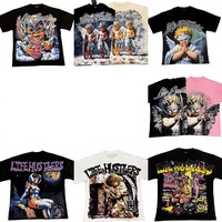 Hot Supplier Wholesale LH Mens Casual Short Sleeve High Quality Angel Print Drilling Logo Shirts Life Hustlers T-shirts 100%
