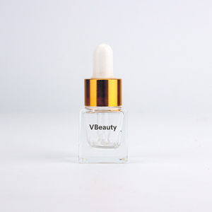 <strong>Unique</strong> Cosmetic 5ml 30ml 1oz Square Glass <strong>Dropper</strong> <strong>Bottle</strong> With White Shiny Gold <strong>Dropper</strong> Serum <strong>Bottle</strong>