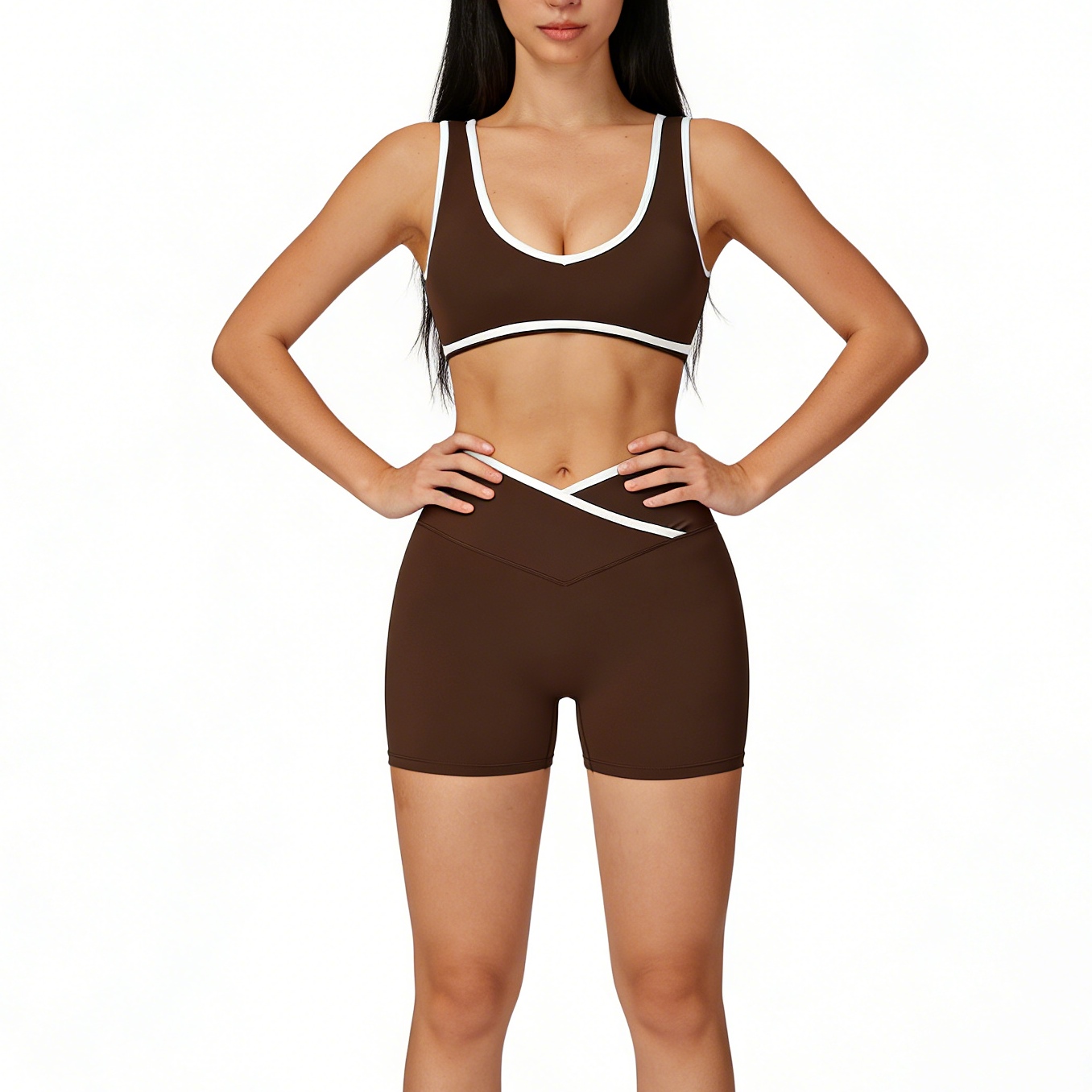 dark coffee bra+shorts