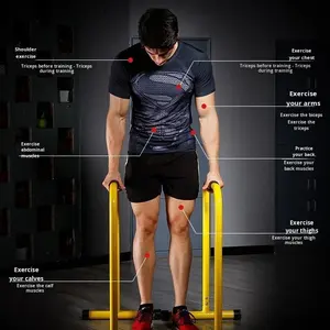 Barras Paralelas de Metal para Interiores y Exteriores, Barra de Dominadas Individual, Equipo de Gimnasio, Soporte de Extensión de Brazos, Barras Paralelas Ajustables - Product Image 2