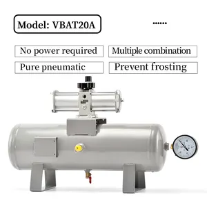 VBAT20A tamamen hava basıncı takviye pompası ile 20L tankı basınçlı güçlendirici regülatörü hava kompresörü pnömatik güçlendirici vana