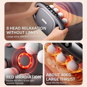 Pistola de Masaje Fascial Recargable de 8 Cabezales con Motor sin Escobillas, Masajeador de Vibración de Alta Potencia para Relajación Corporal Completa, Capacidad de 49 kg para Músculos del Cuello - Product Image 2