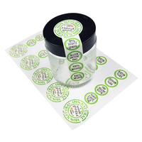 Benutzer definierte selbst klebende Lutscher Aufkleber Permanent PET PP Material für Lebensmittel Schokolade Verpackung-Honig glas Flaschen deckel Siegel Tags