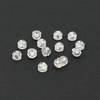 Dos de boucle d'oreille en silicone argenté Verrouillage Dos de boucle d'oreille sécurisé Dos de boucle d'oreille hypoallergénique doux et transparent pour oreilles tombantes
