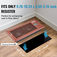 Ventilateur de suralimentation de registre VEVOR, ventilateur de suralimentation silencieux pour les trous de registre de 4 'X 10', évent intelligent de refroidissement par chauffage