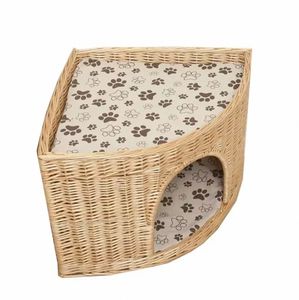 Fatto a mano letto per gatti condominio morbido e confortevole solido in fibra di Rattan Pet mobili per dormire all'ingrosso - Product Image 5