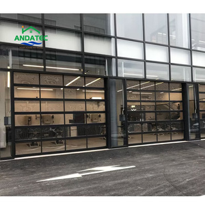 Porte de <span class=keywords><strong>garage</strong></span> commerciale en verre moderne 10X10 Porte de <span class=keywords><strong>garage</strong></span> en verre automatique en aluminium - Product Image 2