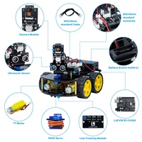 Voiture robot intelligente LAFVIN avec caméra ESP32 S3 WROOM pour Arduino, voiture robot télécommandée, kit d'assemblage DIY, apprentissage de la programmation