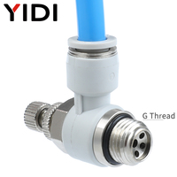 Raccord de tuyau pneumatique YIDI, contrôleur de raccordement rapide, caoutchouc nitrile, cylindre pneumatique, G1/8 G1/4 G3/8 G1/2 4mm 6mm