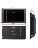 Monitor Layar Sentuh Kapasitif Industri 11.6 13.3 14 15.6 17.3 Inci Full HD Seri Bisnis Bingkai Terbuka Pemasangan Dinding