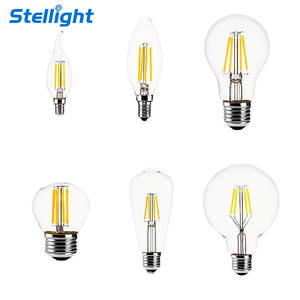 <span class=keywords><strong>Ampoule</strong></span> <span class=keywords><strong>LED</strong></span> en verre transparent de style décoratif 110V 220V E14/E26/E27 Lumière chaude <span class=keywords><strong>LED</strong></span> <span class=keywords><strong>Filament</strong></span> Vintage Lumière de bougie Haute luminosité - Product Image 1