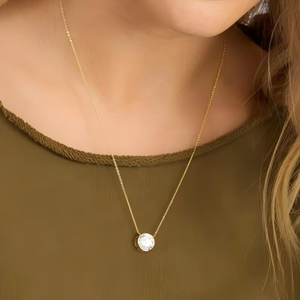 ดีไซน์สร้อยคอเซอร์โคเนียเซอร์โคเนียทรงลูกบาศก์ S925ชุบทอง18K 2025 - Product Image 3