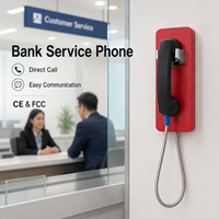 Combiné téléphonique métallique anti-vandalisme avec cordon blindé pour couloir de prison, approvisionnement en gros, CE FCC, téléphone d'urgence sans clavier