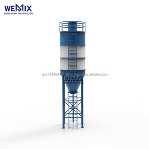 Silo de cemento entero 30T, Silo de cemento de acero al carbono Q235 para planta mezcladora de hormigón - Product Image 1