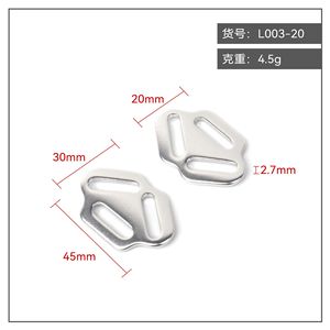 Aluminum Alloy Adjustable Buckle Three Hole Bag <b>Hardware</b> Pet Harness Backpack Connection Triangular Buckle - Product Image 3