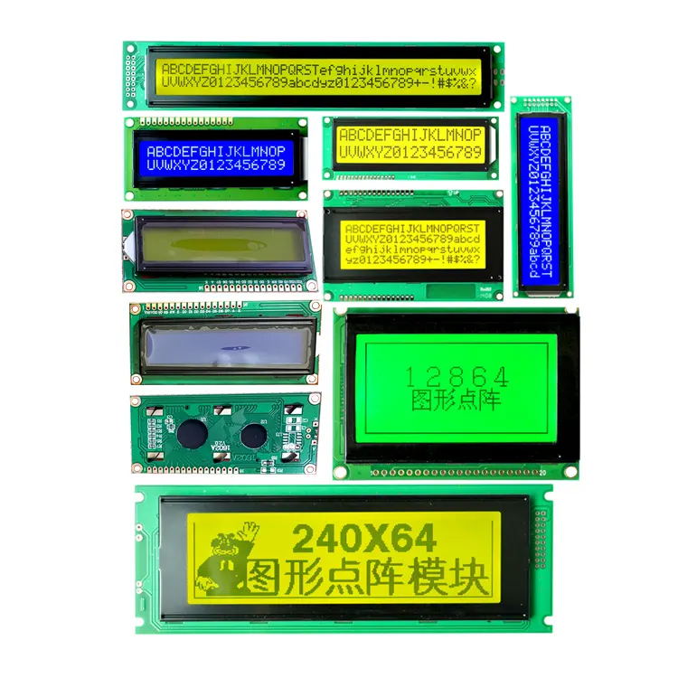 COB FSTN STN Monochrome Character Blue Yellow Green 240128 24064 4002 2002 1604 12864 2004 1602 Dot Matrix LCD Display Module