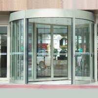 Puerta Giratoria Eléctrica de Vidrio con Acabado Moderno y Tecnología de Levitación, Impermeable para Uso Interior en Hoteles
