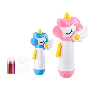 Kit de peinture à l'aérographe pour enfants, stylo à aquarelle, stylo à jet d'encre automatique, ensemble de dessin et de bricolage, jouets de peinture lavables - Product Image 1