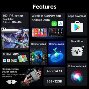 AutoRadio inalámbrica de 7 pulgadas y <span class=keywords><strong>2</strong></span> Din con amplificador de TV GPS Carplay y TPMS para BMW Serie 3 E46, modelo de colocación de tablero <span class=keywords><strong>M3</strong></span> - Product Image 2