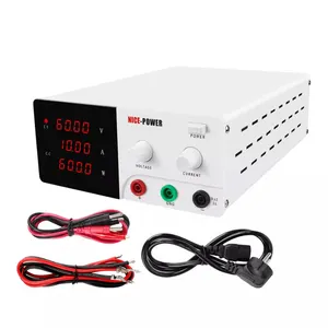 Variable Voltage 0~60V/Current 0~10A Adjustable Switch DC Big Power Supply with a Intelligent Cooling Fan