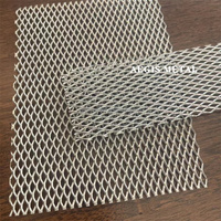 Malla Metálica de Titanio Expandida Aplanada de Grado 1, LWD X SWD, 2x1 mm, 5x3 mm, 0.3 mm de Grosor
