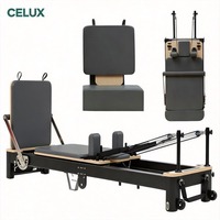 Machine de Pilates pliable en aluminium portable pour usage domestique, petit studio, couleur et logo OEM, emballage en boîte en bois, marque Celux