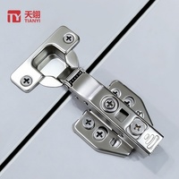 TIANYI Charnières hydrauliques à fermeture amortie, réglables en 3D, nickelées, durables, pour cuisine et appartement, vente en gros de quincaillerie de meubles