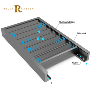 Auvent rétractable en aluminium Auvent d'extérieur Skylight Window Conservatory <span class=keywords><strong>Volet</strong></span> roulant électrique Toit Patio Terrasse Balcon Ombre - Product Image 6