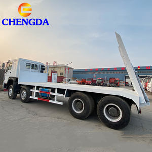 Truk Kargo Chassis <span class=keywords><strong>Flatbed</strong></span> Sinotruck Howo 8x4 50 Ton Bekas dengan Tangga - Product Image 3