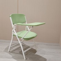 Chaise de conférence pliable rembourrée en plastique durable pour salle de classe, réunion, avec tablette intégrée, ergonomique, empilable, écologique, pour l'école
