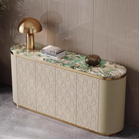 Console d'entrée JINXI de style italien, luxe léger, post-moderne, en pierre frittée, meuble de rangement décoratif pour salon et buffet de salle à manger