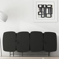 Salon nordique moderne Meuble de rangement en bois noir de luxe Meuble TV Console Cuisine Salle à manger Credenza Buffet Buffet