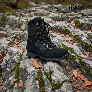 Stivali Tattici da Combattimento HY, Suola in EVA+Gomma Antiurto, Marca Originale <span class=keywords><strong>Vibram</strong></span>, Stivali Desert 8 Pollici Striker, Unisex per Attività all'Aperto HSM311 - Product Image 3