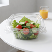 Conteneur alimentaire en plastique transparent personnalisé de 4, 6, 16, 24, 32 oz, boîte à clapet articulée pour micro-légumes et herbes
