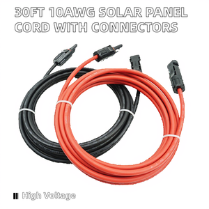 Cable de Extensión para Panel Solar de 30 Pies, 10AWG, Cobre, Aislamiento XLPE, Impermeable, Conectores Macho y Hembra, 0.5mm, Estación de Energía, 16A - Product Image 3