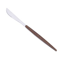Ensemble de couverts en acier inoxydable avec manches imitation bois, finition polie miroir, compatible lave-vaisselle, nouveau modèle chinois