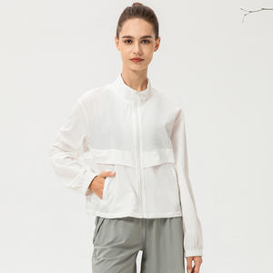 Спортивная ветровка Женская свободная повседневная одежда для йоги на молнии с воротником-стойкой для бега и фитнеса - Product Image 6