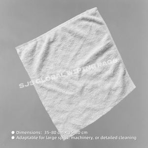 Trapos de Limpieza de Tela Reciclada, Hechos con Trapos de Algodón, Toallas Blancas 100% Algodón para Limpieza - Product Image 3