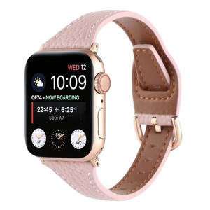 สายหนังแท้ลายลิ้นจี่ลายดาวบนท้องฟ้าขนาดเล็ก เหมาะสำหรับสายนาฬิกา Apple S8 <span class=keywords><strong>Applewatch</strong></span> 38/40/41 42/4 - Product Image 2