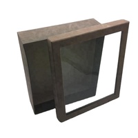 Boîte à fleurs transparente pour la fête des mères, coffret en papier avec fenêtre transparente, boîte de fleur en daim carrée, cadeau vide