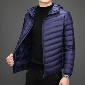 Chaqueta Casual de Plumón de <span class=keywords><strong>Ganso</strong></span> para <span class=keywords><strong>Hombre</strong></span>, Oferta de 2025, Moda Ultraligera, Cuello Alto, Talla Grande, <span class=keywords><strong>Ropa</strong></span> Abrigada - Product Image 4