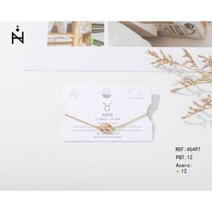 Bracciale Taurus in acciaio inossidabile con diamanti 12 mm per gioielli zodiacali da donna - Product Image 1