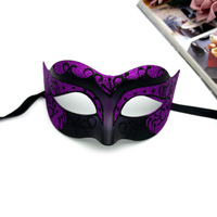 Masque de fête Halloween pour homme, demi-visage, en plastique rigide, peint à la main, style jazz, pour sculpture et peinture au pistolet
