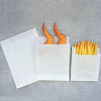 Sac en papier kraft brun et blanc personnalisé pour pâtisserie française, beignets, biscuits, en-cas, pain