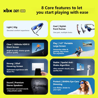 Lunettes intelligentes AR XREAL Xbx A01, écran géant de 147 pouces, ultra-légères (62 g), FOV50, prend en charge HDR10, luminosité de 1600 nits, micro-OLED