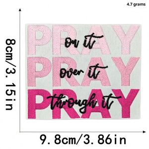 Personalized Eco-friendly Embroidery Pray Good Girl Eagle fox Space <b>cat</b> Words Patch for Hat <b>Clothes</b> Bag Decoration - Product Image 3